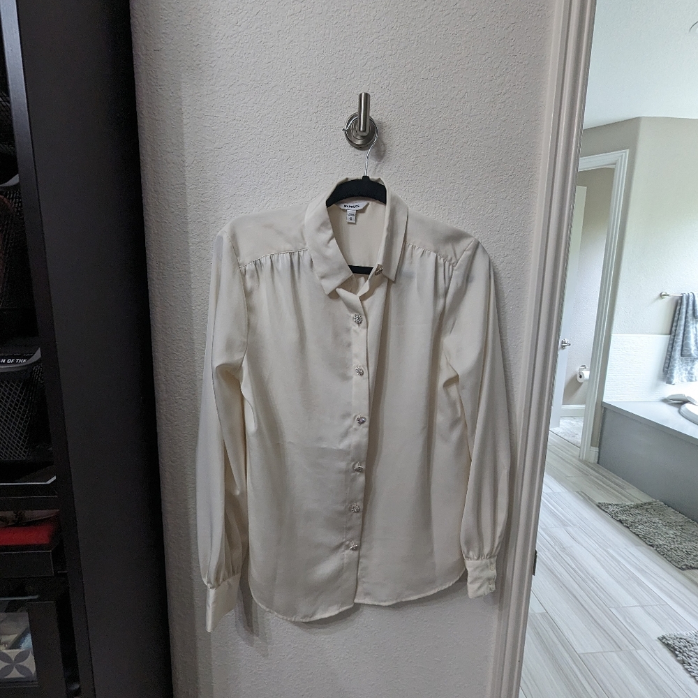 Express bejeweled button down